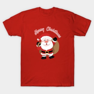 Merry christmas and Cute Santa Claus. T-Shirt